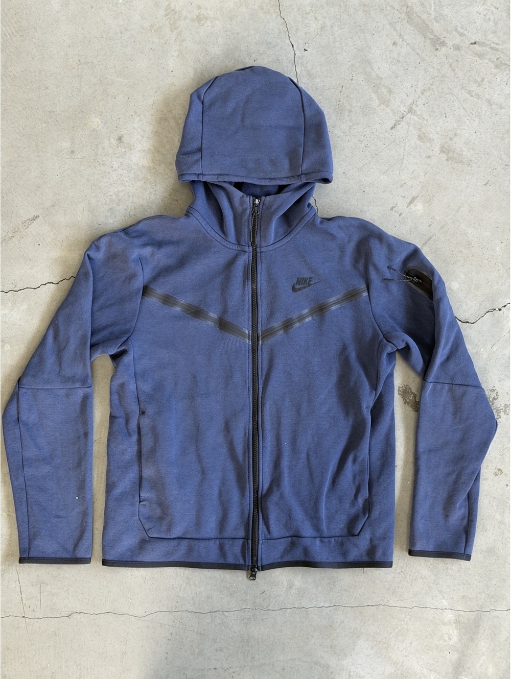 Nike / Men’s Tech Fleece Full Zip Hoodie / Blue / Size M